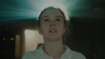 Dark and haunting scene from Portrait of God (2022) horror film showcasing terrifying divine imagery