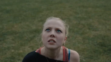 Scene from Balcony (2015) showing tension between characters exploring themes of identity and racial prejudice