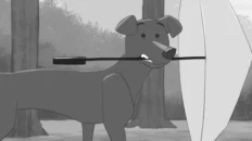 The Dog 2018 poster showing animated dog and child in emotional scene