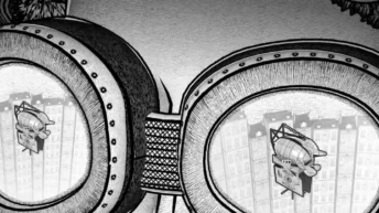 Widdershins 2018 steampunk animation still featuring gears and inventions