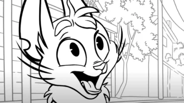 Scene from Odd Dog 2019 heartwarming animated short film