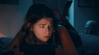 Scene from Don’t Peek 2020 showing the terrifying game demon