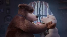 Bear With Me Love Story 2020 animated movie scene with family-friendly characters