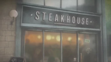 Scene from Steakhouse (2021) animated film portraying psychological tension