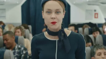 AirHostess-737 2022 film scene showing flight attendant in emotional moment