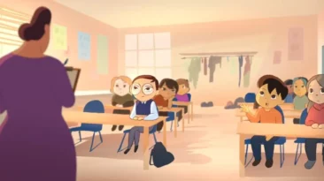 The Twins animated short film 2022 with emotional twin characters in dramatic scene