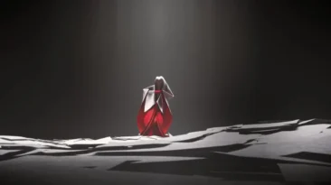 Kei Kanamori origami animation scene showing artistic paper transformation